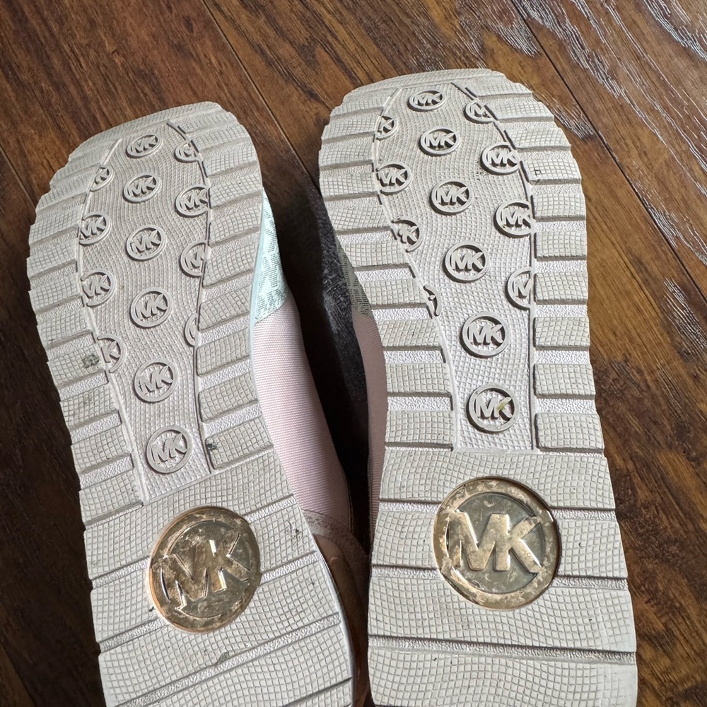 Michael Kors Women's Blush and Metallic Sneakers - Picture 5 of 6